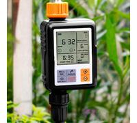 Pssopp Controlador de Riego Temporizador de Agua Automático con Pantalla LCD ABS Programable de 1 S a 300 Min, Ciclo de 15 Días para Usuarios de Sistemas de Goteo de Aspersores de Césped y Jardín