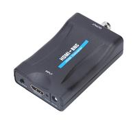 Pssopp Convertidor a BNC, Adaptador ABS a Video Compuesto con Estéreo de 3,5 Mm, Salida NTSC PAL 480i 576i, para Televisores Antiguos Grabadora de DVD VHS Pantalla Analógica BNC