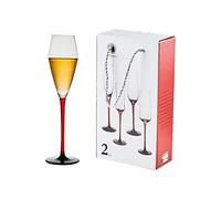 Pssopp Copa de Champán de Cintura Pequeña, Copa Elegante y Delicada con una Delgada Copas de Champán para los Amantes del Vino Aniversarios de Bodas (C)