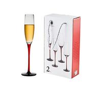 Pssopp Copa de Champán de Cintura Pequeña, Copa Elegante y Delicada con una Delgada Copas de Champán para los Amantes del Vino Aniversarios de Bodas (D)