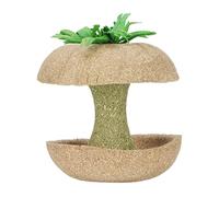 Pssopp Core Hamster Bowl, Juguete para Masticar Hierba Timothy para Hámsteres Enanos y Ratas Doradas, Alimentación Ergonómica y Diversión de Búsqueda de Alimento