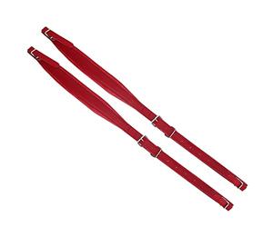 Pssopp Correa de Acordeón, Material de PU Ajustable, Cómodas Correas de Hombro para Acordeones Bajos 16-120 (rojo)