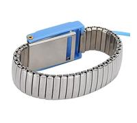 Pssopp Correa de Muñeca Anti Estática de Acero Inoxidable Ajustable, Resistente Al Desgaste, Fuerza Sujeción Fuerte, Máxima Flexibilidad, para Mantenimiento Electrónico, Talleres Polvo