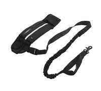 Pssopp Correa para Manos Libres, Correa Elástica Ajustable con Bolsillo, Ideal para Caminar y Entrenar Perros Pequeños y Medianos (Black)