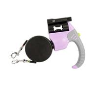 Pssopp Correa Retráctil para Doble, Cuerda de 9.84 Pies, Luz LED, Cinta Telescópica Automática para, sin Enredos, para Caminar de Noche Al Aire Libre, 2 Perros Juntos (Purple)