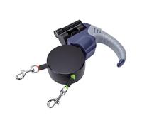 Pssopp Correa Retráctil para Perro Doble, Linterna LED, para Paseo