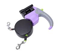 Pssopp Correa Retráctil para Perro Doble, Linterna LED, para Paseo