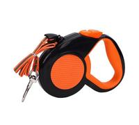 Pssopp Correa Retráctil para Perros, Correa Telescópica Automática para Mascotas para Perros Que Caminan Al Aire Libre de Menos de 20 Kg, Entrenamiento, Salidas Informales (Naranja Fluorescente)