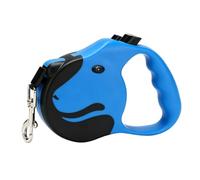 Pssopp Correa Retráctil para Perros y Mascotas, Extensible de 5 M, Bloqueo de Freno Automático con un Botón, Correa Ergonómica con Antideslizante para Perros y Gatos Pequeño (Cabeza de Azul)