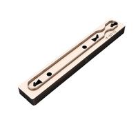Pssopp Cortador de Cuero, Cuchilla de Acero Al Carbono, Superficie Elevada | Herramienta para hacer correas con bordes uniformes, base de madera maciza para proyectos, operación de corte con grifo con