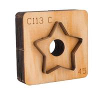 Pssopp Cortador de Troquel de Cuero de Acero Al Carbono, Herramienta de Perforación Hueca de la Estrella Molde de Cuero de Cuero para Artesanías (45 mm)