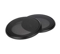 Pssopp Cubierta para Altavoz de 4 Pulgadas, Rejilla de Malla de Acero Laminado en Frío con Anillo ABS, Cubierta Negra para Altavoz de para Automóvil de 2 Piezas, Protector contra Rayones, Diseño a
