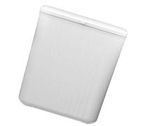Pssopp Cubo de Basura para Colgar en la Pared, Pequeño Cubo de Basura de Plástico con Tapa Deslizante, Cesta de Blanca de 9 Litros, Soporte para Puerta de Gabinete o Encimera Debajo del Fregadero para
