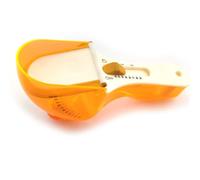 Pssopp Cuchara Medidora Ajustable, Cuchara Dosificadora con Divisor Deslizante y Diseño con Escala Naranja, for Cocina y Repostería (Naranja Grande)