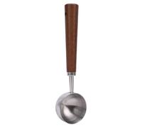 Pssopp Cuchara Medidora de café, Cuchara de café de Acero Inoxidable 304 con de Nogal, Capacidad de 10 G, Largo, para Ingredientes para Hornear, té, Uso de Barista en la Cocina Casera (Plata de