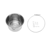 Pssopp Cuenco Colgante de Acero Inoxidable para Perros, Alimentador de Jaula de Gran Capacidad, Diseño Antiderrames para Hidratación de Comidas de Cachorros de Razas Grandes