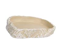 Pssopp Cuenco de Comida para Reptiles, Plato de Alimentación de Tortuga de Resina, Diseño Estable para Acuarios y Reptiles Pequeños