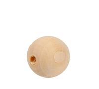 Pssopp Cuentas de Madera de 20 Mm Diámetro con un Agujero 5 Mm para Elaboración, Paquete 50, Fácil Usar, Perfección Hecha a Mano