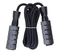 Pssopp Cuerda para Saltar de Velocidad, Cuerda para Saltar de Algodón EVA de 9,2 Pies, Cable de Salto de Velocidad Rápida con Rodamiento de Bolas para Mujeres, Hombres y Niños, (BLACK)