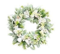 Pssopp de Flores Artificiales de Plástico para Primavera y Verano, Floral de 15,7 Pulgadas con Flores y Hojas Realistas para Puerta de Entrada, Pared, Boda, Granja, Decoración Interior Exterior (Los