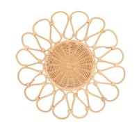 Pssopp Decoración de Pared de Ratán Arte de Pared de Ratán Tejido Hecho a Mano 38 Cm Diseño de Girasol Artesanía Suavizada Al Color Natural para Sala de Estar Granja Decoración de Dormitorio Boho