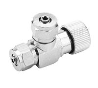 Pssopp Depósito de Peces CO2 Válvula de retención de la Aguja de Acuario de Acero Inoxidable Regulador de CO2 Acuario CO2 Burbuja Contador Acuario DIY Generador de CO2 Válvula de Aguja(02#)