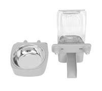 Pssopp Dispensador de Comida para Gatos Colgantes, Estación de Alimentación de Alimentación de Agua de Comida Colgante para Mascotas para Gatos de Chinchilla de Conejo y Más (Grey)