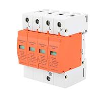 Pssopp Dispositivo de Protección contra Sobretensiones 4P, Retardante de Llama para PC, Dispositivo Pararrayos Doméstico Fácil de Instalar con Respuesta Rápida para Electrodomésticos