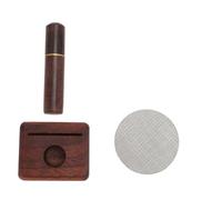 Pssopp Distribuidor de Agujas de café, Agitador de con de Madera de Haya y Pantalla de Disco de Acero Inoxidable, Reduce Grumos y Derrames para Uso en Casa, Cafetería Oficina de (51MM)