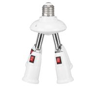 Pssopp Divisor de Casquillo de Luz 4 en 1 E26 E27, Soporte de Bombilla LED Ajustable de 360 grados, Casquillo de Bombilla Múltiple para Iluminación de Oficina y Dormitorio