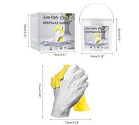 Pssopp El Casting a Mano en 3D Captura Cada Kit de Fundición a Mano de Tamaño de Huella Digital, Talla de Pareja con Papel de Lija Fino, Justo lo que Necesita para Aniversarios, Cumpleaños y Día de
