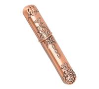 Pssopp Elegante Tubo de Almacenamiento de Agujas de Costura Vintage Bordado de Metal Soporte de Aguja Compacto Organizador de Accesorios de Bricolaje Zinclet para Uso Doméstico (Oro rosa)