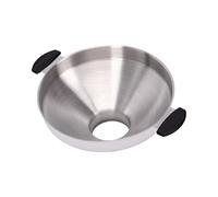Pssopp Embudo de Enlatado de Acero Inoxidable de Boca Ancha, Embudos a Prueba de Fugas y Derrames, Embudo de Enlatado Ergonómico con Asas Dobles para Aceites, Jugos, Polvos, Llenado de Tarros de Acero