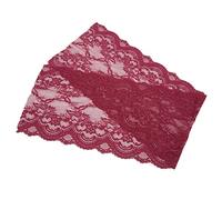 Pssopp Encaje Elástico para Manualidades de Decoración del Hogar (WINE RED)