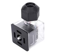 Pssopp Enchufe de Bobina de Solenoide de 5 Uds, Enchufe Indicador Transparente con Luz de Voltaje Universal sin Cable para Válvula Solenoide (24V)