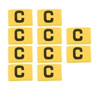 Pssopp Equipo de Fitness Multifunción Ejercicio para Correr Juego de Cabecera de Fútbol Brazalete Brassard Brazalete Deportivo de Equipo para Fútbol Brassard 10 Piezas Brazaletes de Capitán, (Yellow)