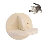 Pssopp Escaleras Flotantes de Pared para Gatos Montadas en la Pared, Escalada Minimalista de Madera para Gatos con Estructura Que Ahorra Espacio para Mascotas en Apartamentos y Casas