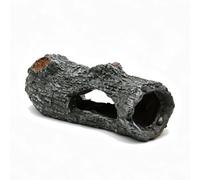 Pssopp Escondite de Tronco de árbol de Acuario, Escondites de Doble Apertura, Base Ponderada para Aquascape Betta, Camarón, Tortuga, Alivio del Estrés, Escondite Seguro de Tronco de árbol de