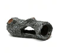 Pssopp Escondite del Tronco del árbol del Acuario, Decoración de Troncos de Resina, Cueva de Doble Apertura, Base Ponderada para Alivio del Estrés de la Tortuga Camarón Betta, (Agujero de Corteza