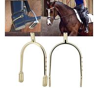 Pssopp Espuelas Plateadas, espolón angosto de aleación de Zinc Plateado al por Mayor Espuelas para Caminar a Caballo Todo Alrededor Espuelas inglesas para Mujer (Oro)