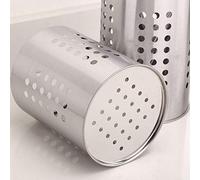 Pssopp Estante de Almacenamiento para Utensilios de Cocina, Libre de óxido, Soporte para Utensilios de Acero Inoxidable, 12 X 18 Cm, Orificios de Ventilación Redondos, Apto para Lavavajillas, para
