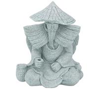 Pssopp Estatuilla de Resina de Pescador Chino Sentado, Decoración de Jardín, Figura de Anciano Pescador para Paisaje en Miniatura y Acuario