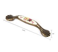 Pssopp Estilo Vintage, Manija de Cerámica de Patrón de Flores **, Tirador del Cajón, Manija de Caída ** 8 Tamaños, Material de Aleación, Práctico, Tornillo Incluido, Armario de Cocina, Cajón, (3#)