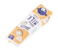 Pssopp Estuche para Lápices con Forma de Caja de Leche, Bolsa de Almacenamiento de Gran Capacidad de Material PU para Bolígrafos y Cosméticos, Ideal para Estudiantes y Niñas (Yellow)