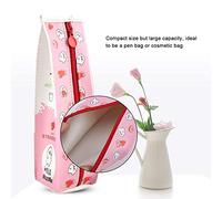 Pssopp Estuche para Lápices con Forma de Caja de Leche, Bolsa de Almacenamiento de Gran Capacidad de Material PU para Bolígrafos y Cosméticos, Ideal para Estudiantes y Niñas (Pink)