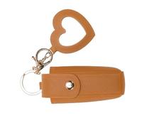 Pssopp Estuche para Lápiz Labial con Espejo, Bolso Portátil, Llavero de Cuero de PU, Soporte para Lápiz Labial para Mujeres, Organización de Viajes y Accesorios de Almacenamiento de Transporte