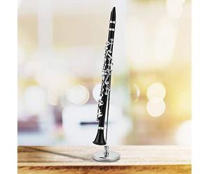 Pssopp Exhibición de Instrumento Musical de Clarinete Realista Modelo de Mini Clarinete de 16 Cm, Réplica de Mini Instrumento Musical para Decoración de Escritorio Regalo de Exhibición Adornos para