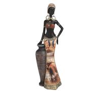 Pssopp Figura Decorativa Africana, Escultura de Mujer Tribal, Estatuilla de Dama, Arte Occidental, Ornamento Cultural, Modelo G04173B