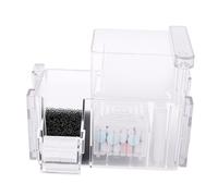 Pssopp Filtro Colgante para Acuario, 3 W de Potencia, Filtración de 3 Etapas, Ahorro de Espacio, Diseño de Cascada, Oxigenación en Cascada para Tanque de Camarones Betta de hasta (Enchufe Europeo