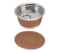 Pssopp Filtro de Cápsula de café Reutilizable, Taza de Filtro de Filtros Reutilizables, Extracción Uniforme con Manipulación para los Amantes del café en la Oficina en Casa de Cápsula de